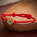 Handmade Red String Double Koi Fish Protection Braided Cord Adjustable Bracelet