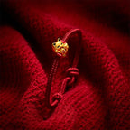 Handmade Braided Red String Golden Lucky Cat Fortune Adjustable Bracelet