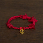 Copper Lotus Red String New beginning Bracelet