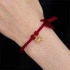 Copper Lotus Red String New beginning Bracelet