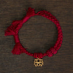 Copper Lotus Red String New beginning Bracelet