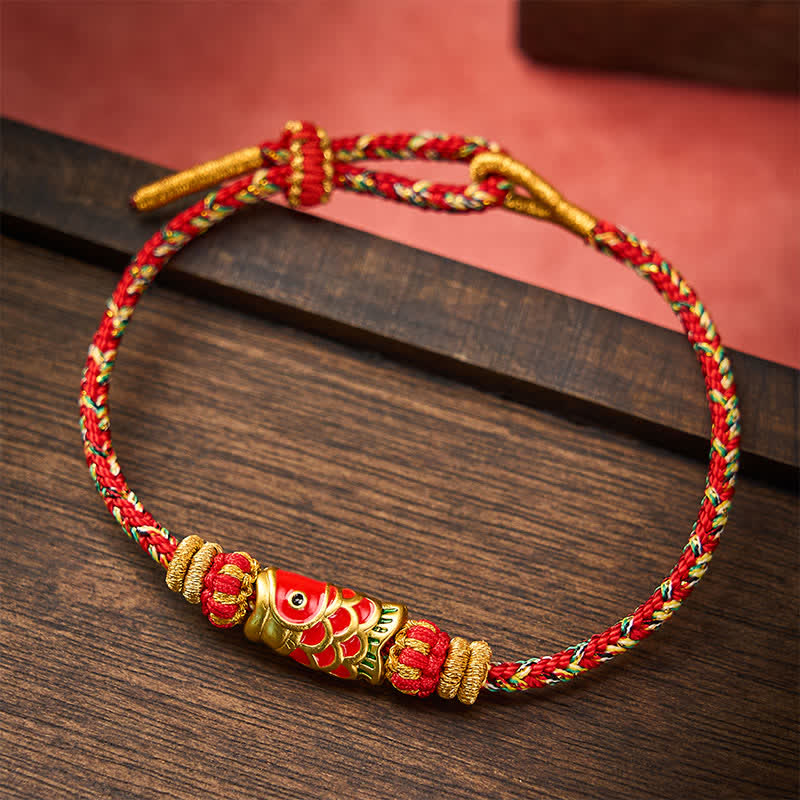 Koi Fish Luck Hand-Woven String Bracelet