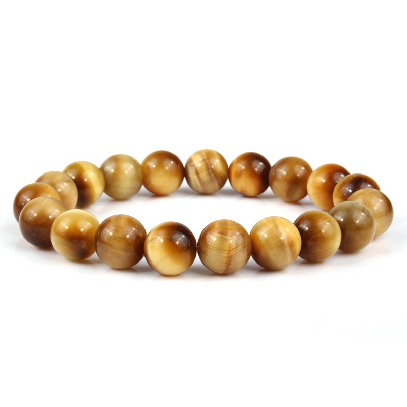 Anxiety Stress Healing Crystal Tiger Eye Bead Bracelet