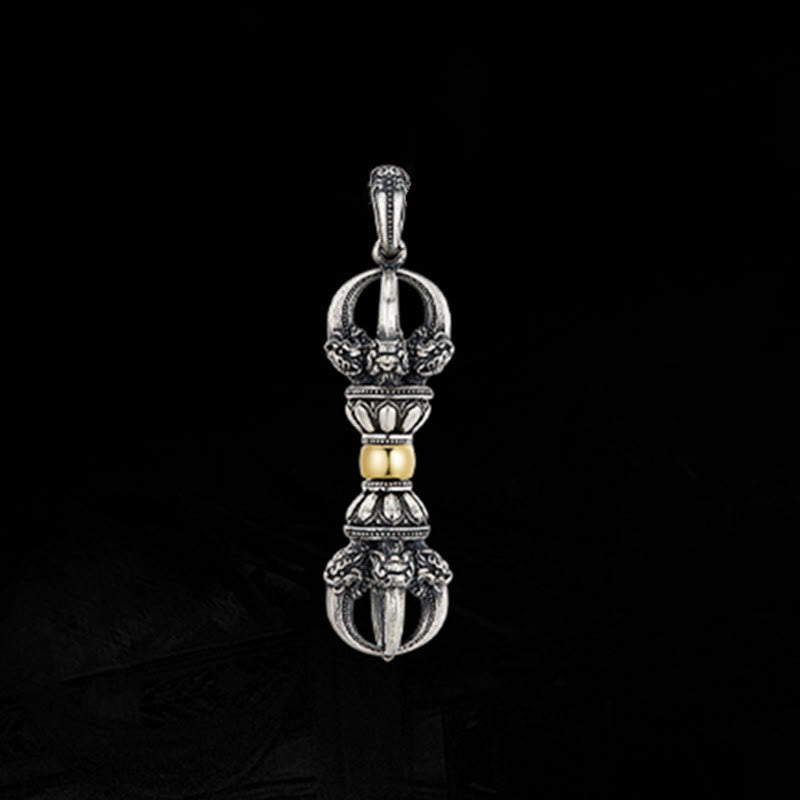 Tibetan Dorje Vajra Design Wealth Necklace Pendant