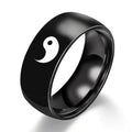 Yin Yang Balance Titanium Steel Couple Ring