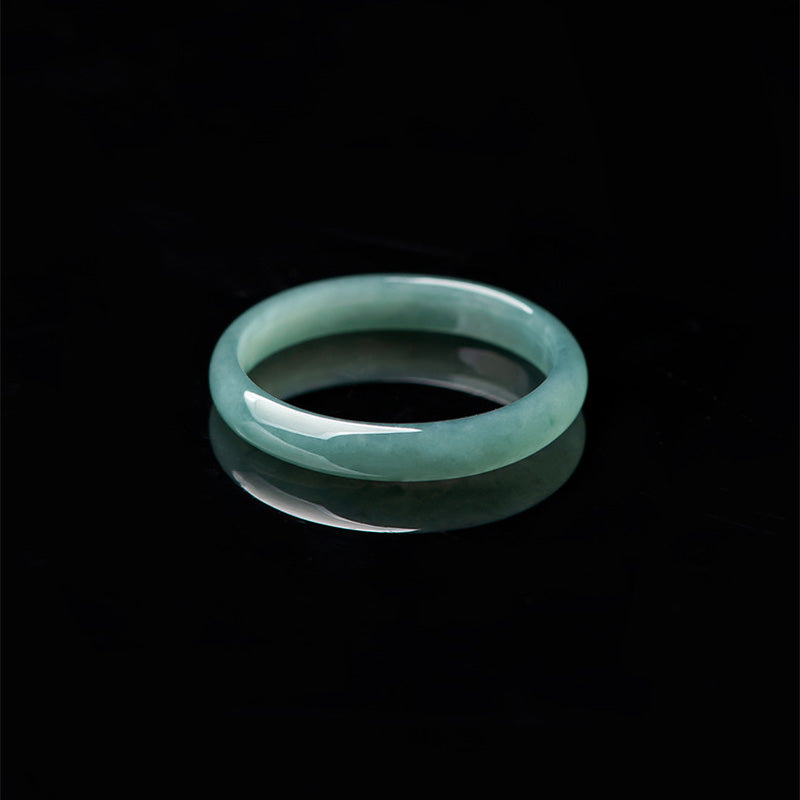 Natural Jade Prosperity Protection Ring