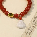 Natural Red Agate Buddha Success Bracelet