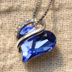 Love Heart Birthstone Healing Energy Necklace Pendant