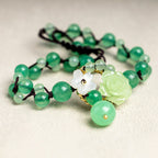 Financial Success Jade Braided Weave Prosperity Abundance Anklet