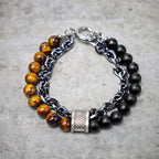 Natural Tiger Eye Lazurite Lapis Lazuli Protection Bracelet
