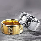 Feng Shui Buddhism Ancient Heart Sutra Lucky Ring