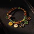 Tibetan Colorful Rope Five God Of Wealth Luck Braid Bracelet