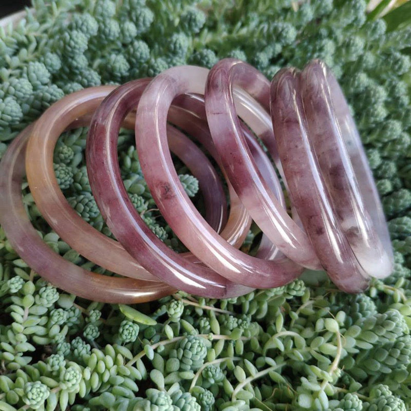 Purple Jade Happiness Protection Bracelet Bangle