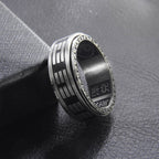 Bagua Yin Yang Titanium Steel Balance Rotatable Ring