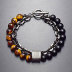 Natural Tiger Eye Lazurite Lapis Lazuli Protection Bracelet
