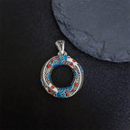 Koi Fish Peace Buckle Copper Wealth Luck Necklace Pendant