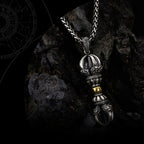 Tibetan Dorje Vajra Design Wealth Necklace Pendant