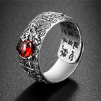 Feng Shui PiXiu Red Garnet Wealth Ring