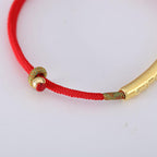 Tibetan Buddhist Handmade Mani Mantra Lucky Red String Bracelet