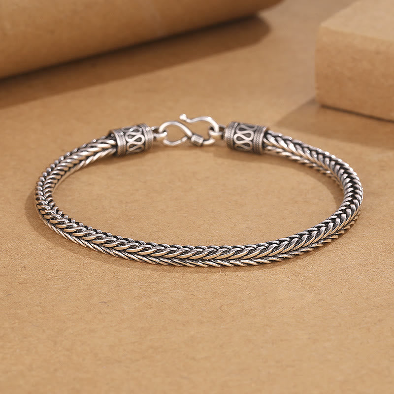 Vintage Dragon Keel Braided Twisted Design Wealth Buckle Bracelet