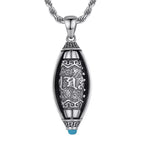 Tibet Om Mani Padme Hum Protection Necklace Rotatable Pendant