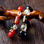 Chinese Zodiac Feng Shui Obsidian Five-Element Wealth Prosperity Bracelet