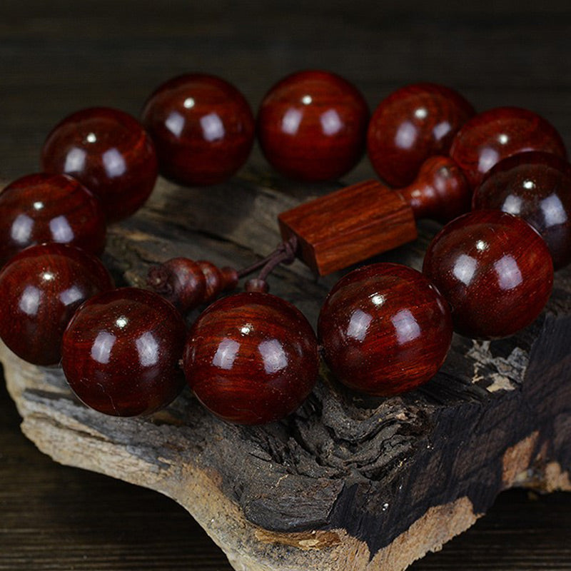 Tibetan Small Leaf Red Sandalwood Relaxation Bracelet
