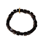 Tibetan Ebony Wood Square Beads Peace Calm Bracelet