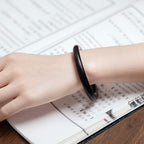 Tibetan Small Leaf Red Sandalwood Ebony Green Sandalwood Protection Bracelet Bangle