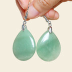 Natural Aventurine Dangle Healing Drop Earrings