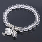 Natural Gemstone Tree of Life Lucky Charm Stretch Bracelet
