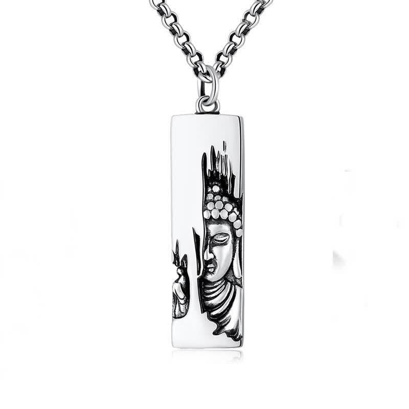 Tathagata Buddha Strength Protection Amulet Lucky Vintage Style Pendant Necklace