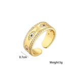 Evil Eye Luck Blessing Copper Alloy Ring