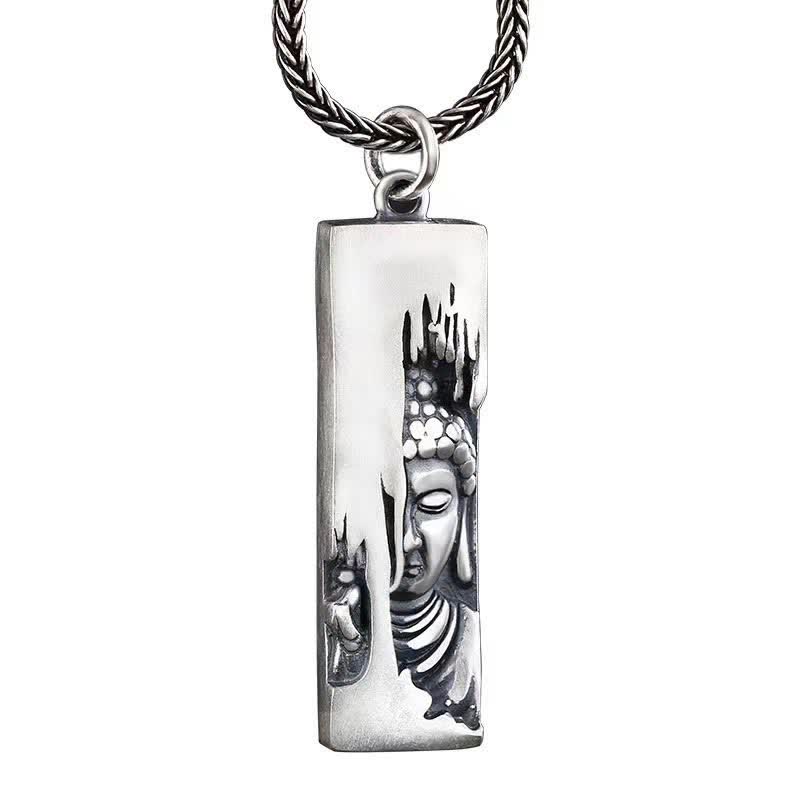 Tathagata Buddha Strength Protection Amulet Lucky Vintage Style Pendant Necklace