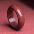 Cinnabar Om Mani Padme Hum Auspicious Clouds Blessing Ring