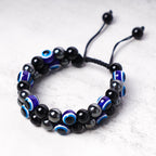 Evil Eye Hematite Tiger Eye Protection Beaded Bracelet