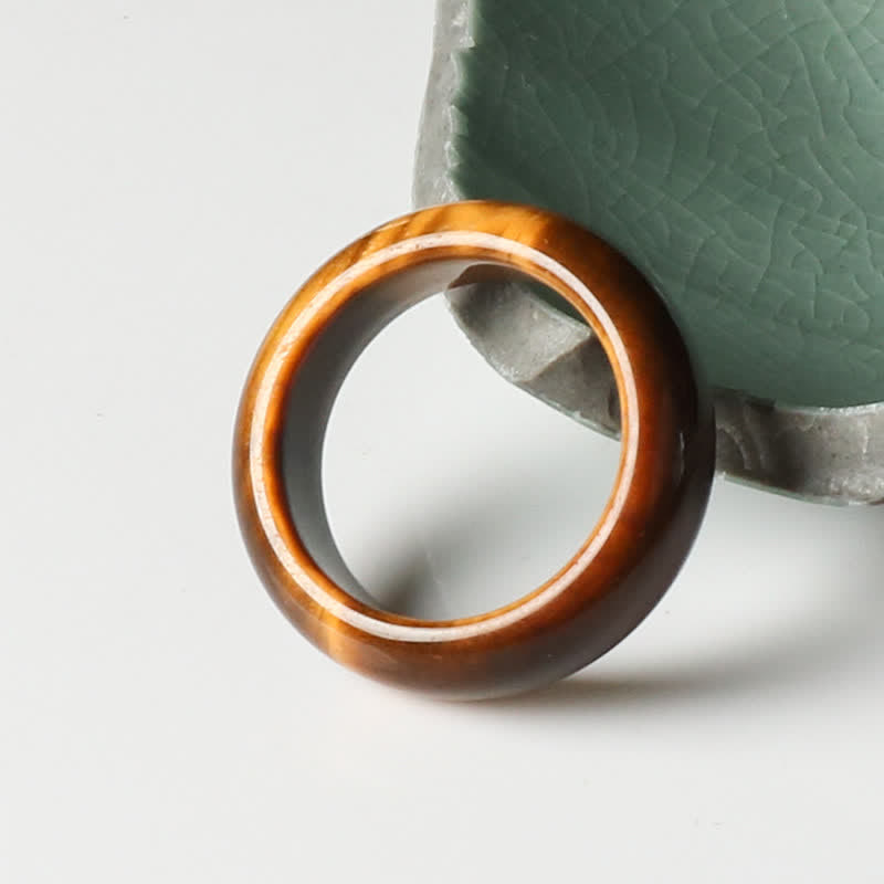 Tiger Eye Stone Strength Protection Ring