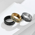 Triangle Knot Triquetra Titanium Steel Calm Rotatable Ring