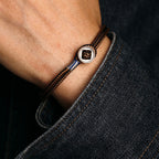 925 Sterling Silver Handmade Button Protection Weave String Bracelet