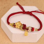 Peach Blossom Happiness Charm Luck Red String Bracelet