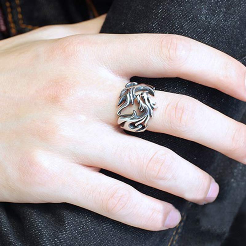 Dragon Pattern Protection Strength Adjustable Ring
