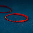 925 Sterling Silver Lucky Golden Bead Braided String Bracelet Anklet