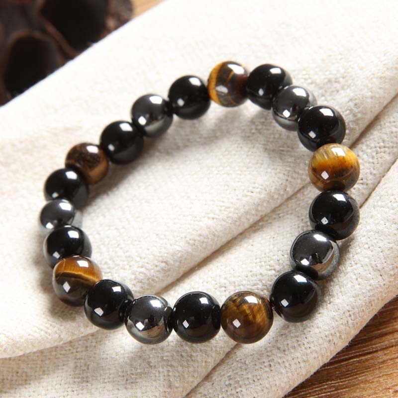 Tibetan Tiger's Eye Bracelet and Necklace Set