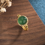 Green Jade Fortune Ring