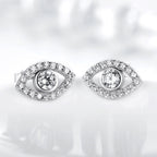 925 Sterling Silver Evil Eye Symbol Protection Stud Earrings
