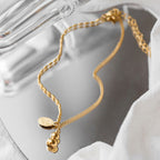 18k Gold Plated Copper Lucky Gourd Design Wealth Buckle Anklet