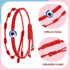 4Pcs Evil Eye Seven Knot Red String Protection Bracelet