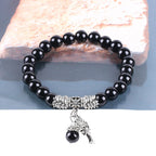 Natural Gemstone Tree of Life Lucky Charm Stretch Bracelet