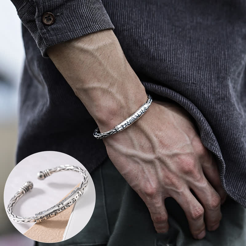 Viking Style Twisted Braided Pattern Copper Balance Bracelet Bangle