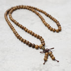 108 Mala Beads Bracelet Prayer Meditation Sandalwood Elastic